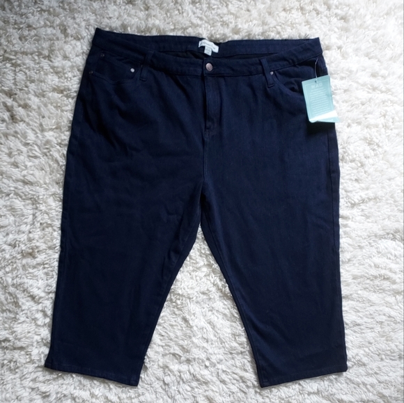 Coldwater Creek Knit Denim Cropped Jeans 24W NWT - Picture 3 of 9